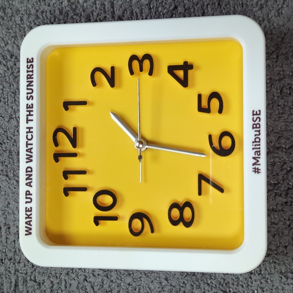 Malibu Rum Yellow Alarm Clock